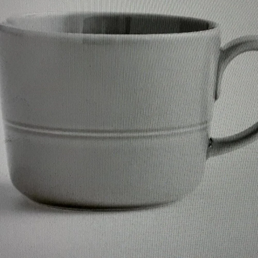 Crate&Barrel Light Grey Coffee Mug - single replacement cup (1)